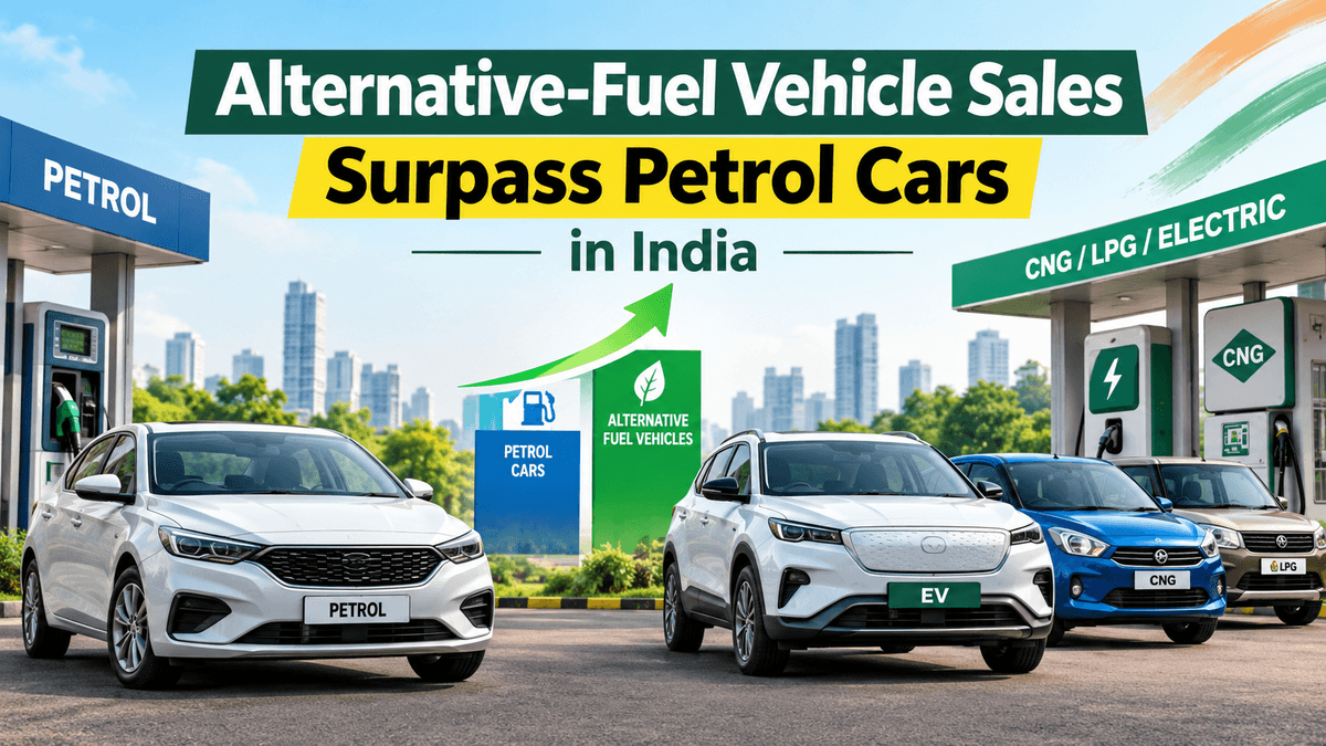 Alternative-Fuel Vehicle Sales Surpass Petrol Cars in India Alternative-Fuel Vehicle Sales Surpass Petrol Cars in India