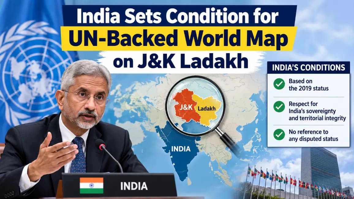 India Sets Condition for UN-Backed World Map on J&K & Ladakh India Sets Condition for UN-Backed World Map on J&K & Ladakh