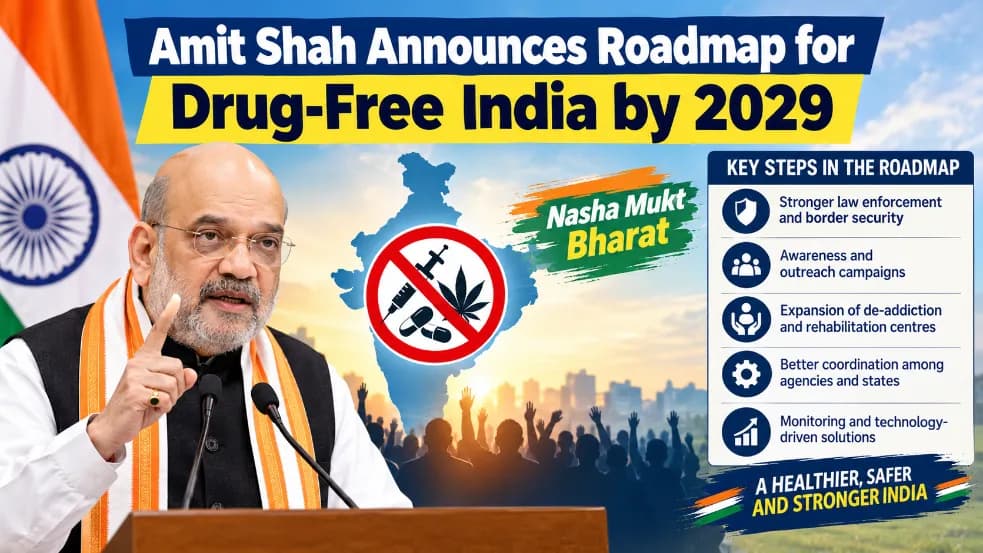 Amit Shah Announces Roadmap for Drug-Free India by 2029