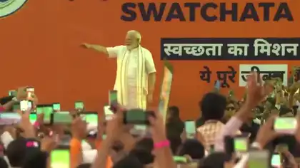 PM Modi Receives Grand Welcome in Vadodara at Namo for Viksit Bharat Event