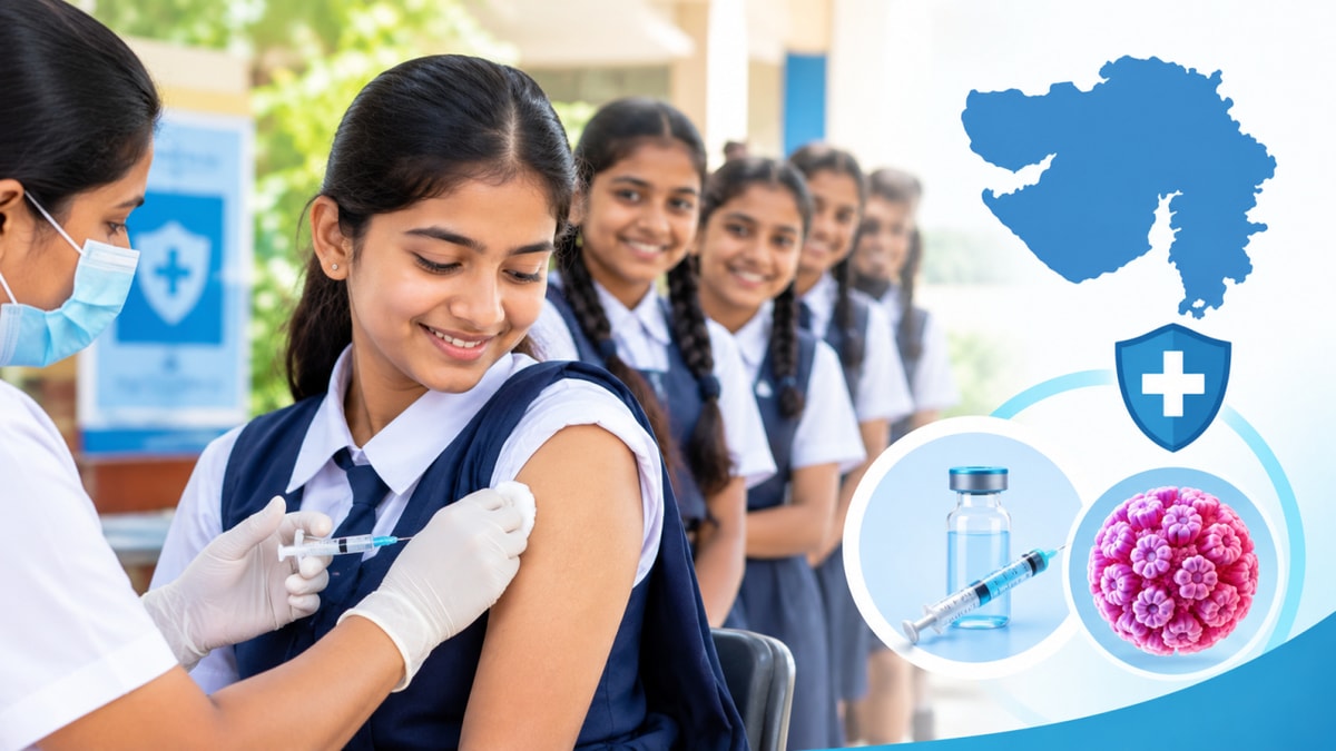 Over 6 Lakh Girls in Gujarat Receive HPV Vaccine Protection Over 6 Lakh Girls in Gujarat Receive HPV Vaccine Protection