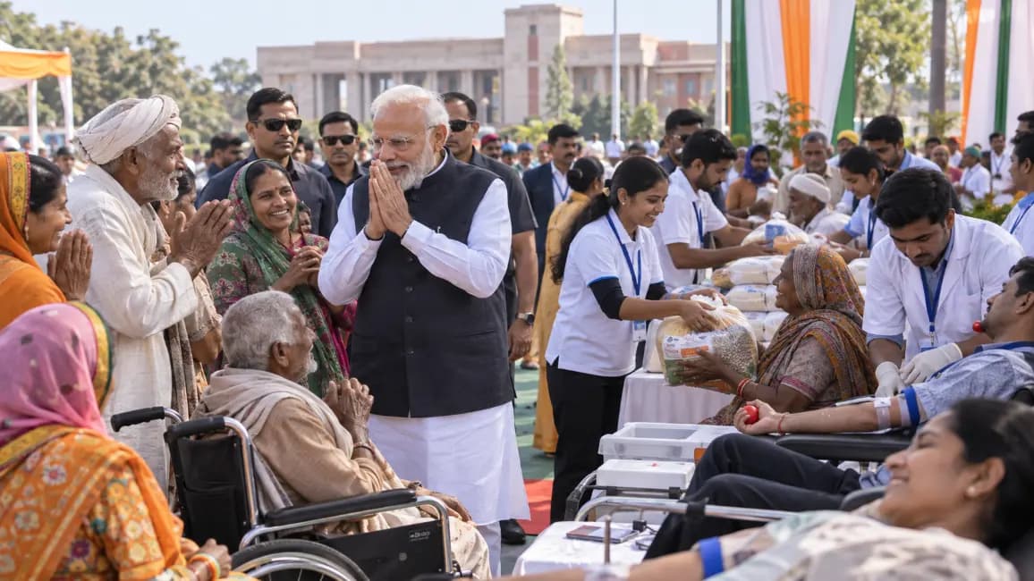 Prime Minister Modi's 'Seva Sankalp Abhiyan' for 25 Years of Public Service Prime Minister Modi's 'Seva Sankalp Abhiyan' for 25 Years of Public Service
