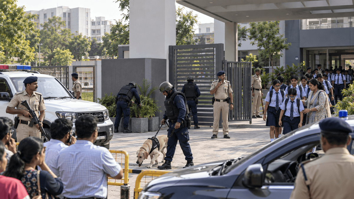 Bomb Threat to Four Schools in Ahmedabad, Police Immediate Action Bomb Threat to Four Schools in Ahmedabad, Police Immediate Action