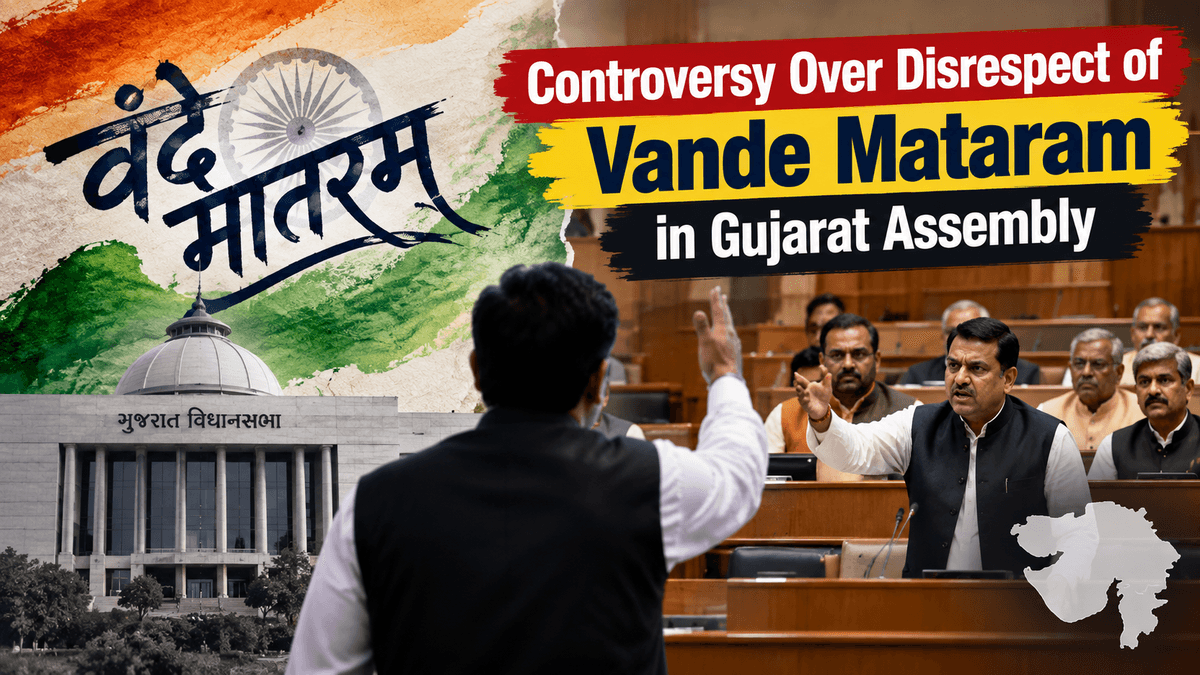 Controversy Over Disrespect of Vande Mataram in Gujarat Assembly Controversy Over Disrespect of Vande Mataram in Gujarat Assembly