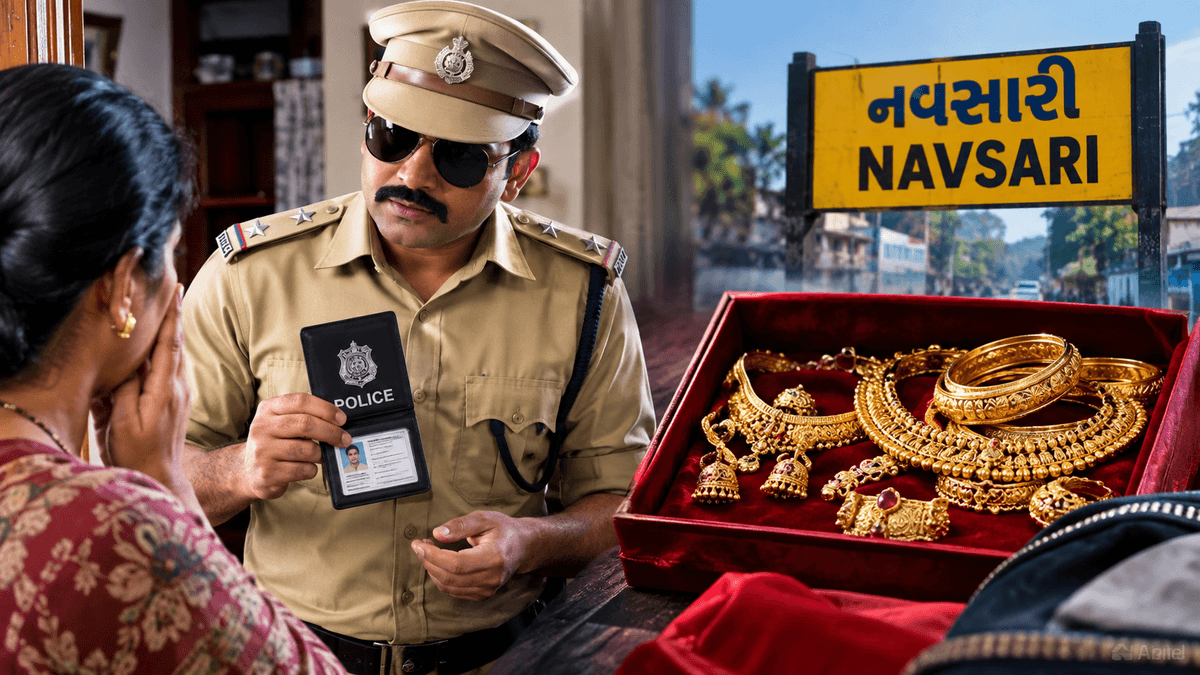 Fake Police Impersonator Steals Jewelry Worth ₹3.57 Lakh in Navsari Fake Police Impersonator Steals Jewelry Worth ₹3.57 Lakh in Navsari