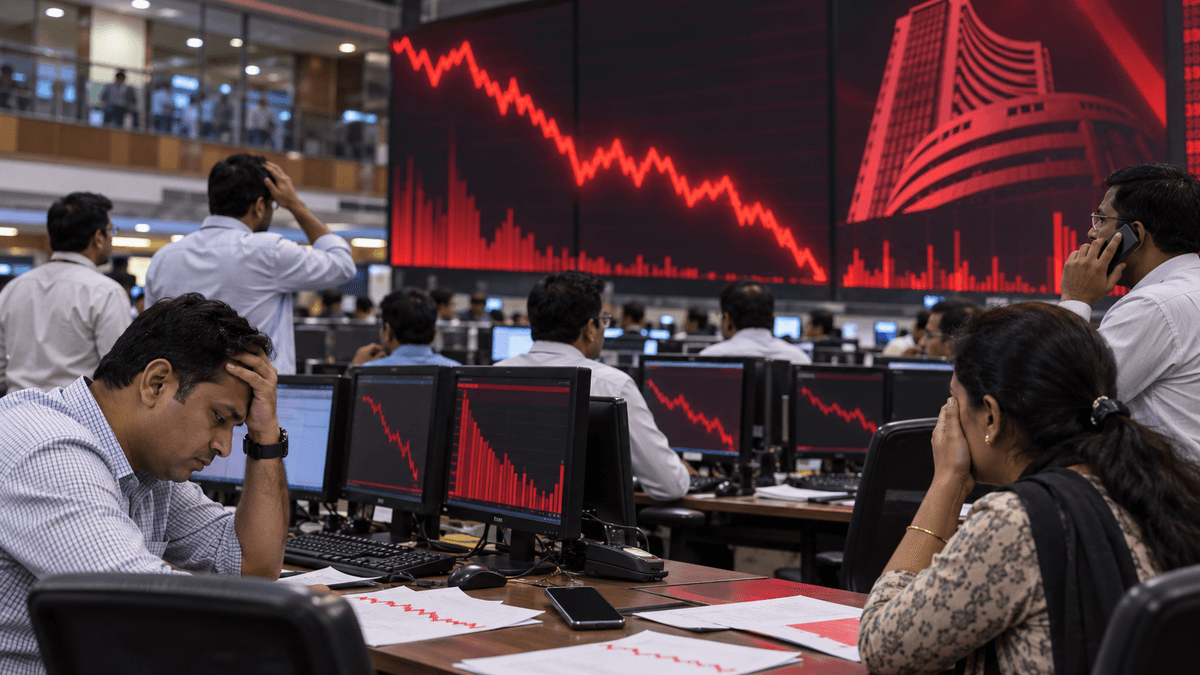 Indian Stock Market Sees Major Downturn, Sensex Falls by 674 Points Indian Stock Market Sees Major Downturn, Sensex Falls by 674 Points
