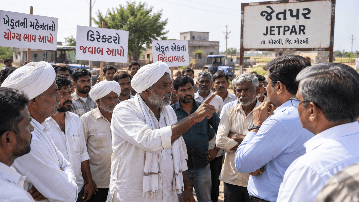 Farmers Warn Directors in Jetpur Village, Morbi Farmers Warn Directors in Jetpur Village, Morbi