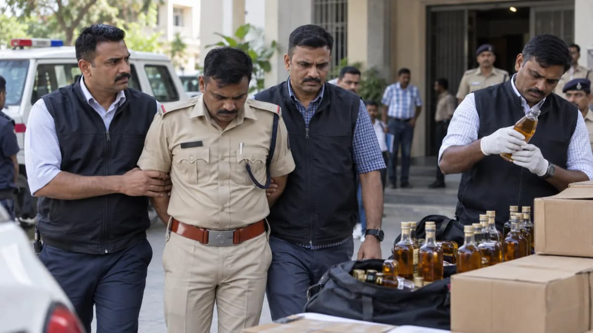 Arrest of Bhavnagar Police Officer: Accused of Protecting Liquor Trade Arrest of Bhavnagar Police Officer: Accused of Protecting Liquor Trade