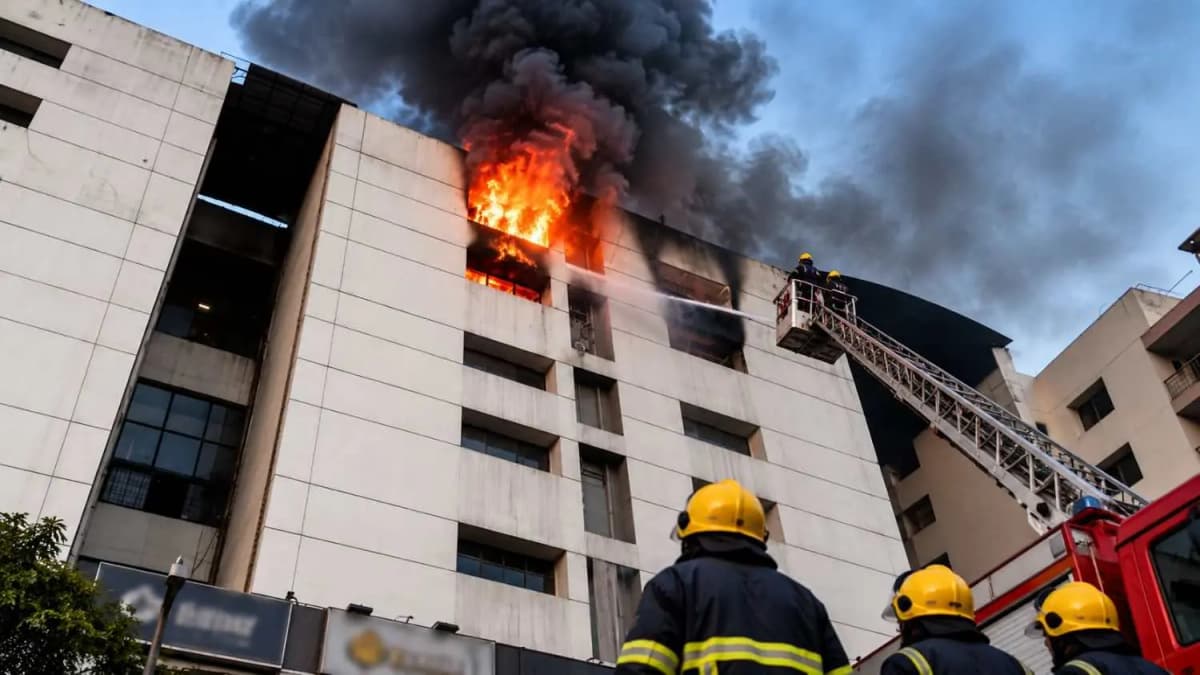 Fire at Shyam Sangini Market in Surat, 17 Shops Reduced to Ashes