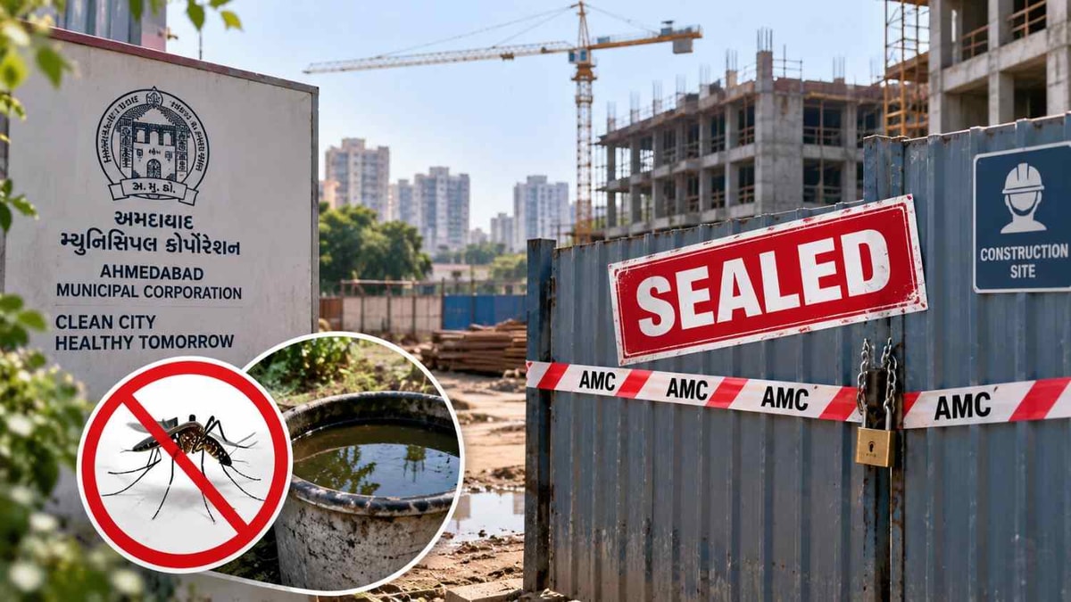 AMC Action Against Mosquito Breeding, 9 Ahmedabad Sites Sealed AMC Action Against Mosquito Breeding, 9 Ahmedabad Sites Sealed