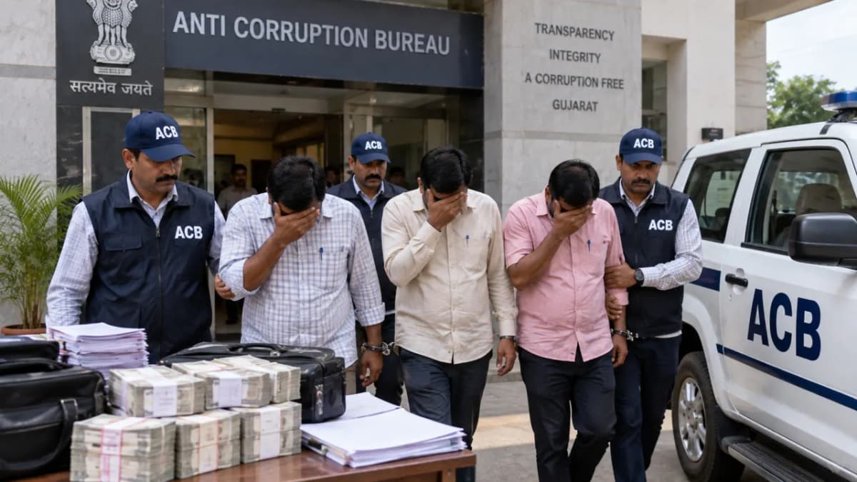 ACB's Anti-Corruption Operation in Talala, Three Officials Arrested ACB's Anti-Corruption Operation in Talala, Three Officials Arrested