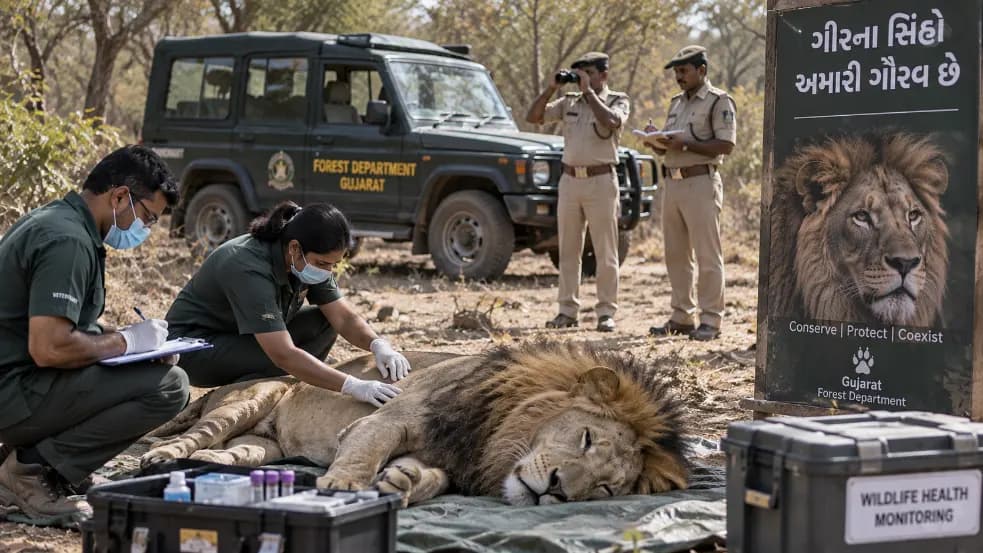 62 Lion Deaths in Gujarat, Health Crisis Emerges