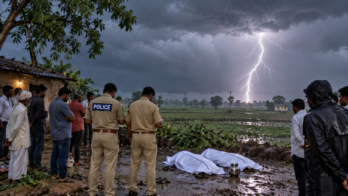 Mother and Son Tragically Die Due to Lightning in Morbi Mother and Son Tragically Die Due to Lightning in Morbi
