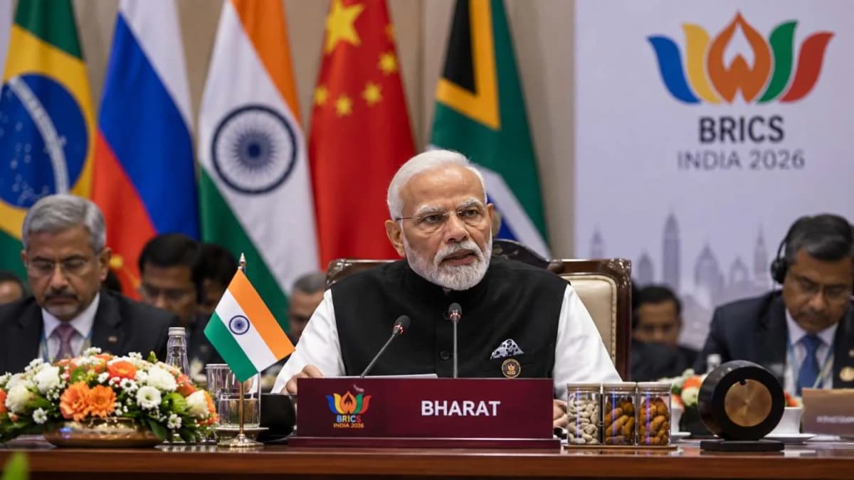 Bharat Nameplate Used for Modi at BRICS Summit, Renewing Name Debate Bharat Nameplate Used for Modi at BRICS Summit, Renewing Name Debate