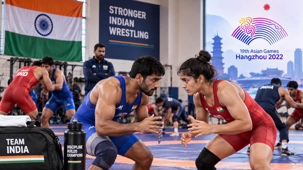Indian Wrestling Prepares for Asian Games Indian Wrestling Prepares for Asian Games