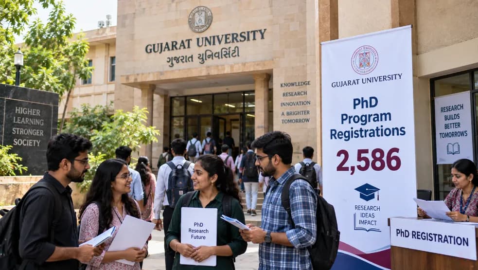 Gujarat University Sees 2,586 Registrations for PhD Programs Gujarat University Sees 2,586 Registrations for PhD Programs