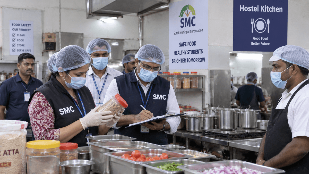 SMC's Inspection Initiative for Hostel Kitchens in Surat SMC's Inspection Initiative for Hostel Kitchens in Surat