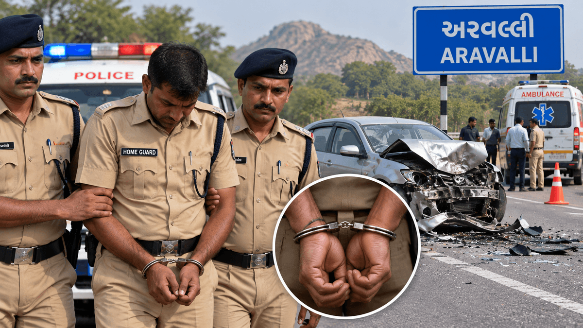 Home Guard Personnel Arrested in Accident in Aravalli District Home Guard Personnel Arrested in Accident in Aravalli District