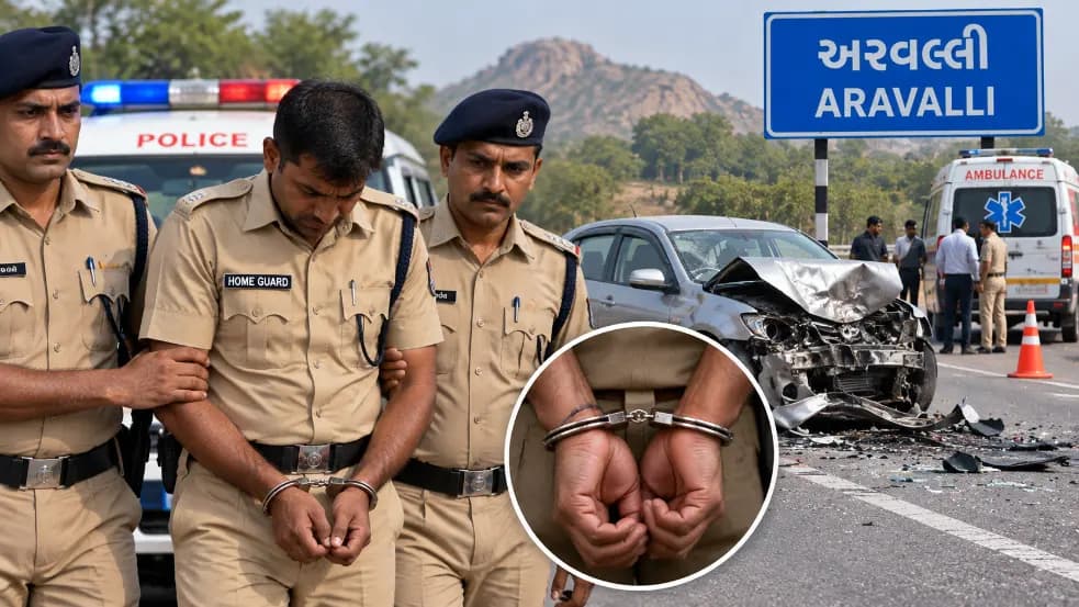 Home Guard Personnel Arrested in Accident in Aravalli District Home Guard Personnel Arrested in Accident in Aravalli District