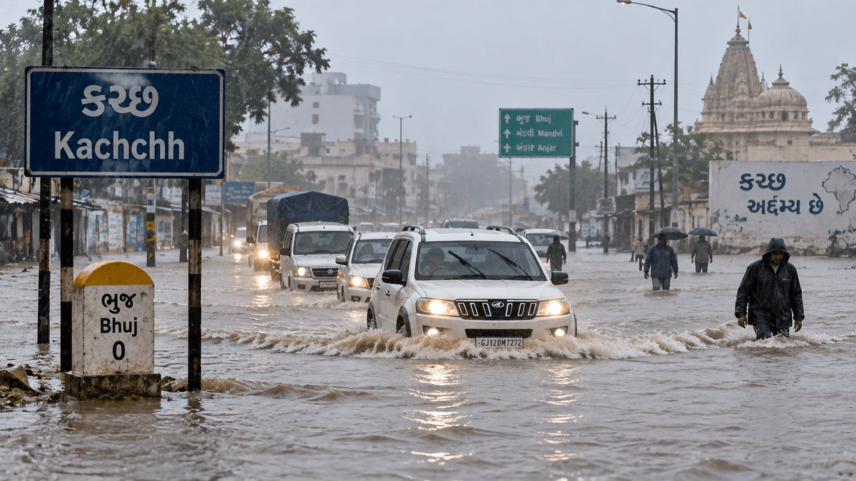 Heavy Rainfall in Kutch, 7 Inches of Water Accumulated Heavy Rainfall in Kutch, 7 Inches of Water Accumulated