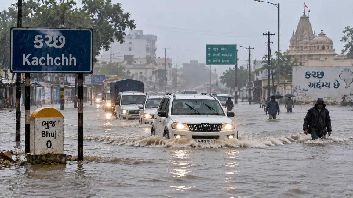 Heavy Rainfall in Kutch, 7 Inches of Water Accumulated Heavy Rainfall in Kutch, 7 Inches of Water Accumulated