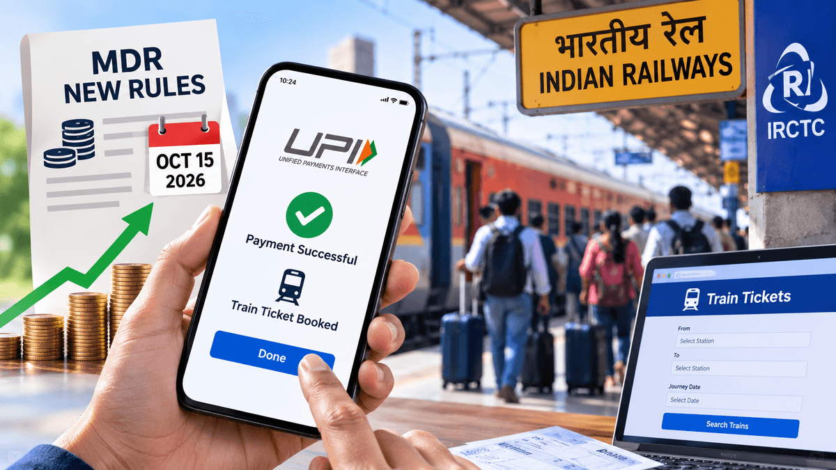 New MDR Rules for UPI in India: Impact on Train Ticket Bookings New MDR Rules for UPI in India: Impact on Train Ticket Bookings