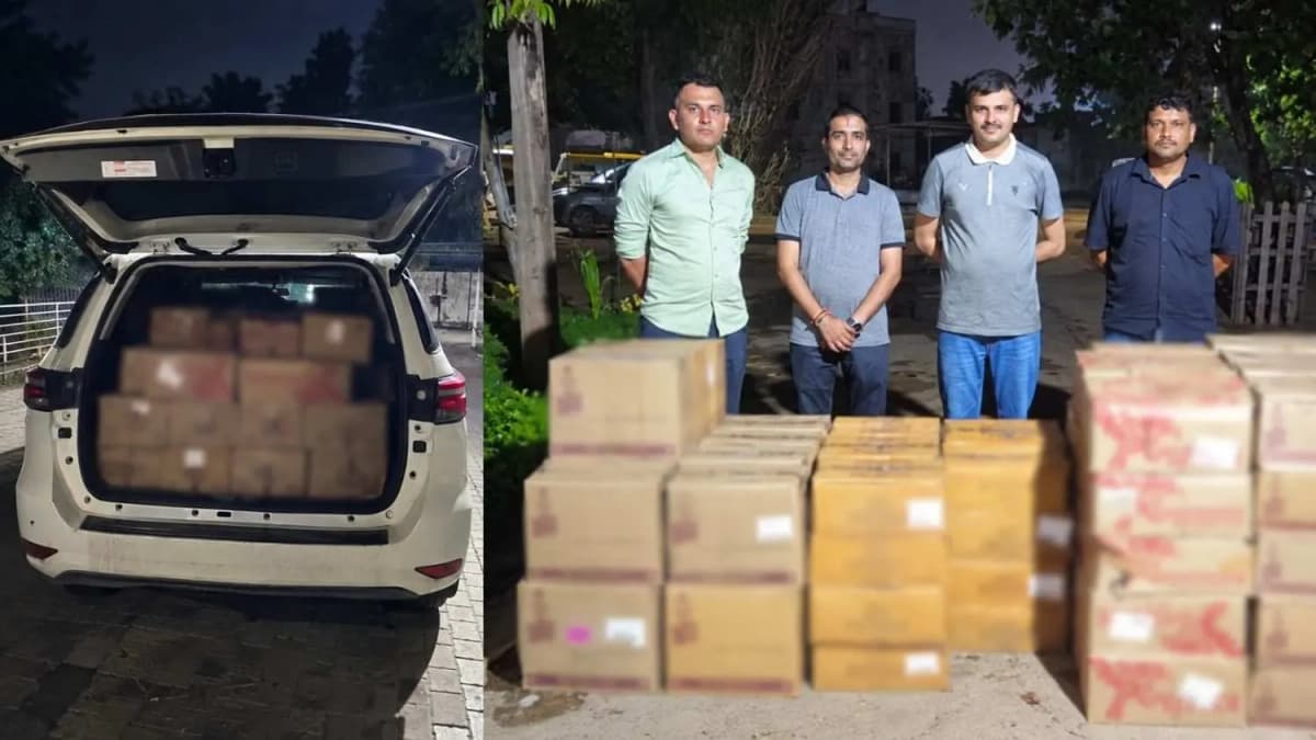 Jasdan LCB Action, Liquor Seized From Secret Compartments in TUV Jasdan LCB Action, Liquor Seized From Secret Compartments in TUV