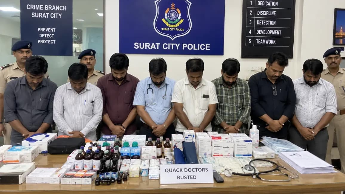 Arrest of Eight Quack Doctors in Pandesara Arrest of Eight Quack Doctors in Pandesara