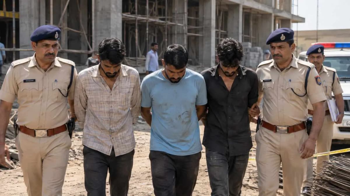 Labourer Murdered at Rajkot Construction Site, Three Brothers Arrested Labourer Murdered at Rajkot Construction Site, Three Brothers Arrested