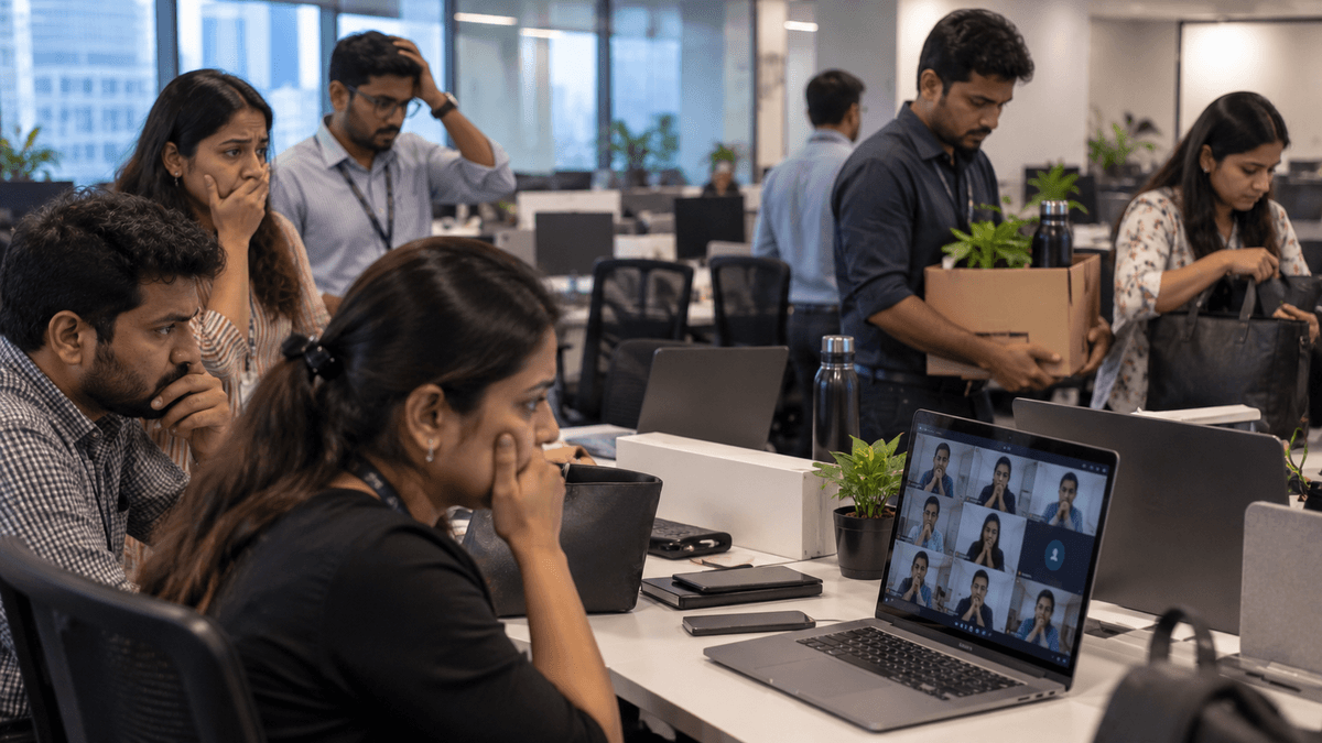 American Company Abruptly Lays Off 80 Indian Employees American Company Abruptly Lays Off 80 Indian Employees