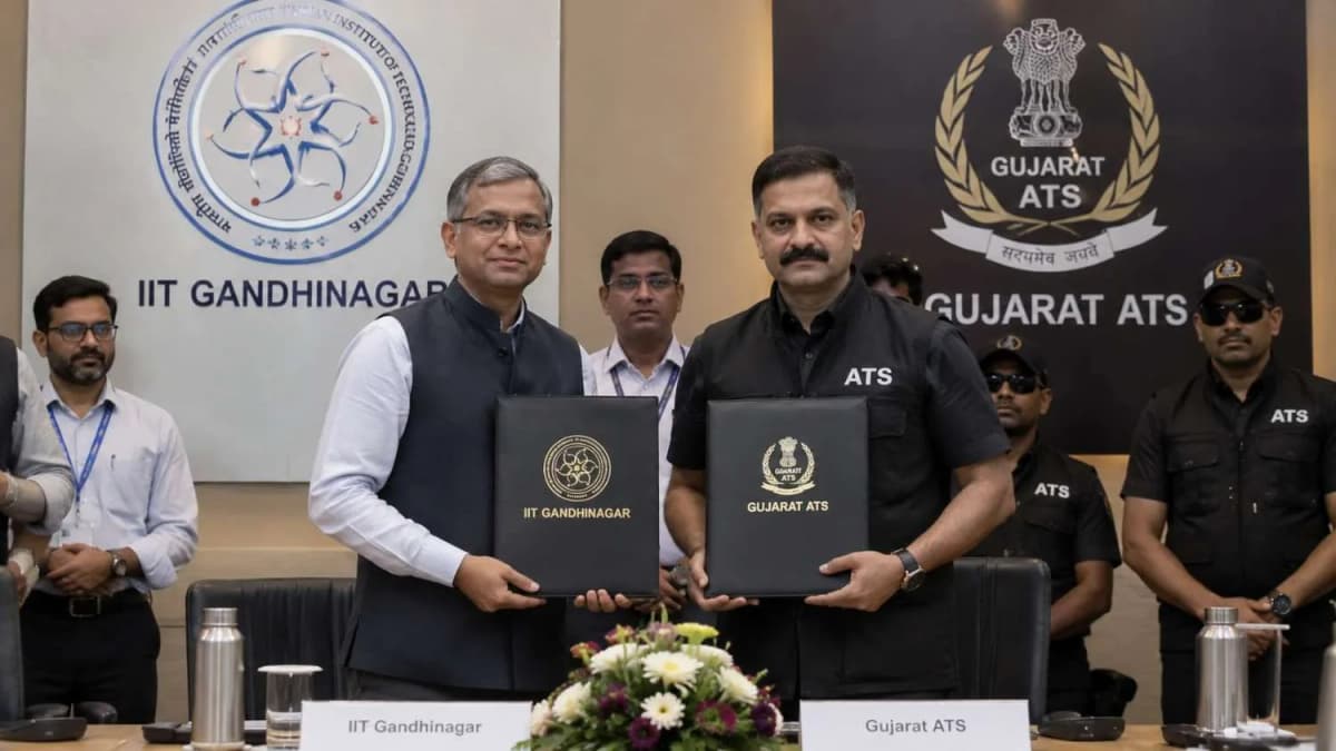 IIT Gandhinagar and Gujarat ATS Sign MoU for Research Technology IIT Gandhinagar and Gujarat ATS Sign MoU for Research Technology