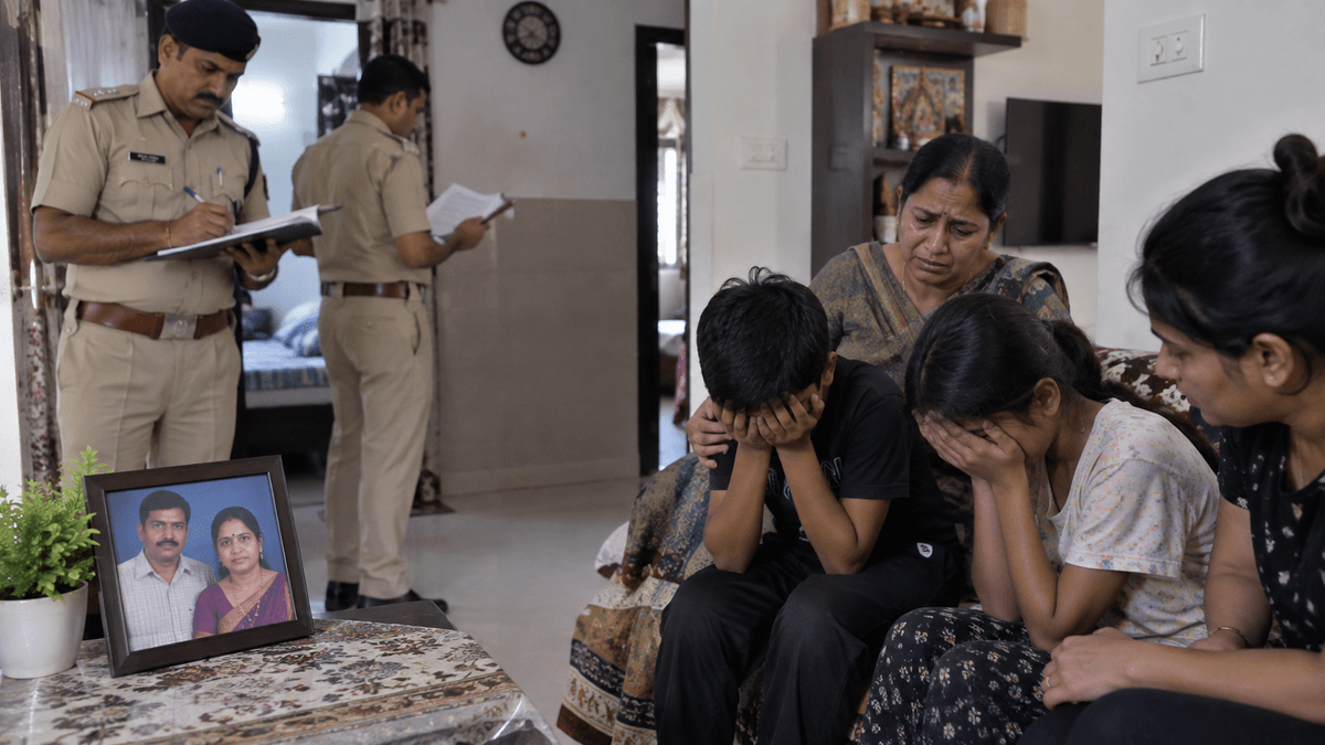 Tragic Double Suicide in Surat Leaves Children Orphaned Tragic Double Suicide in Surat Leaves Children Orphaned