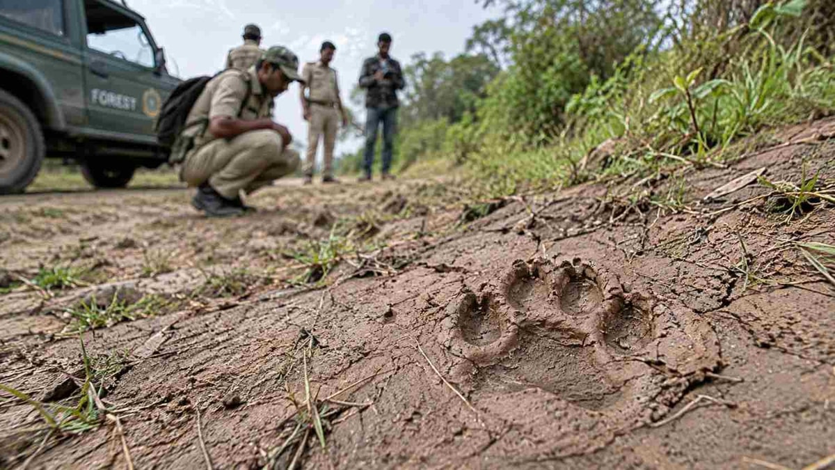 New Leopard Pugmarks Found in Sanand New Leopard Pugmarks Found in Sanand