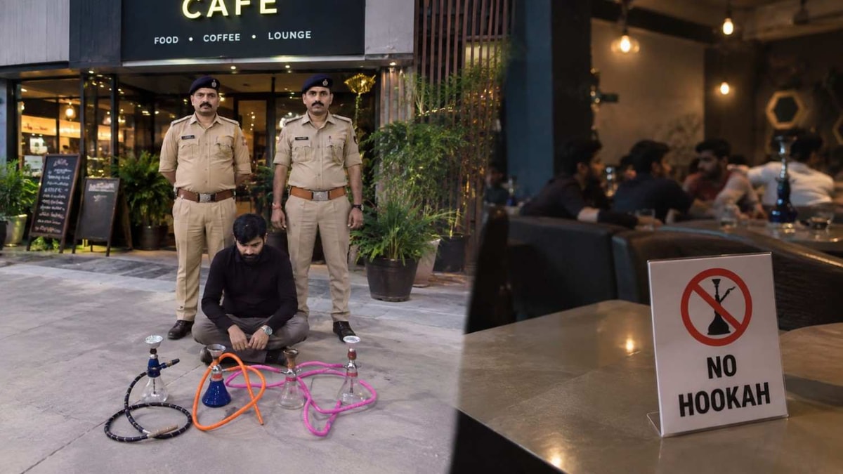 Sola Police Raid Illegal Hookah Bar at Bhadaj Cafe in Ahmedabad Sola Police Raid Illegal Hookah Bar at Bhadaj Cafe in Ahmedabad