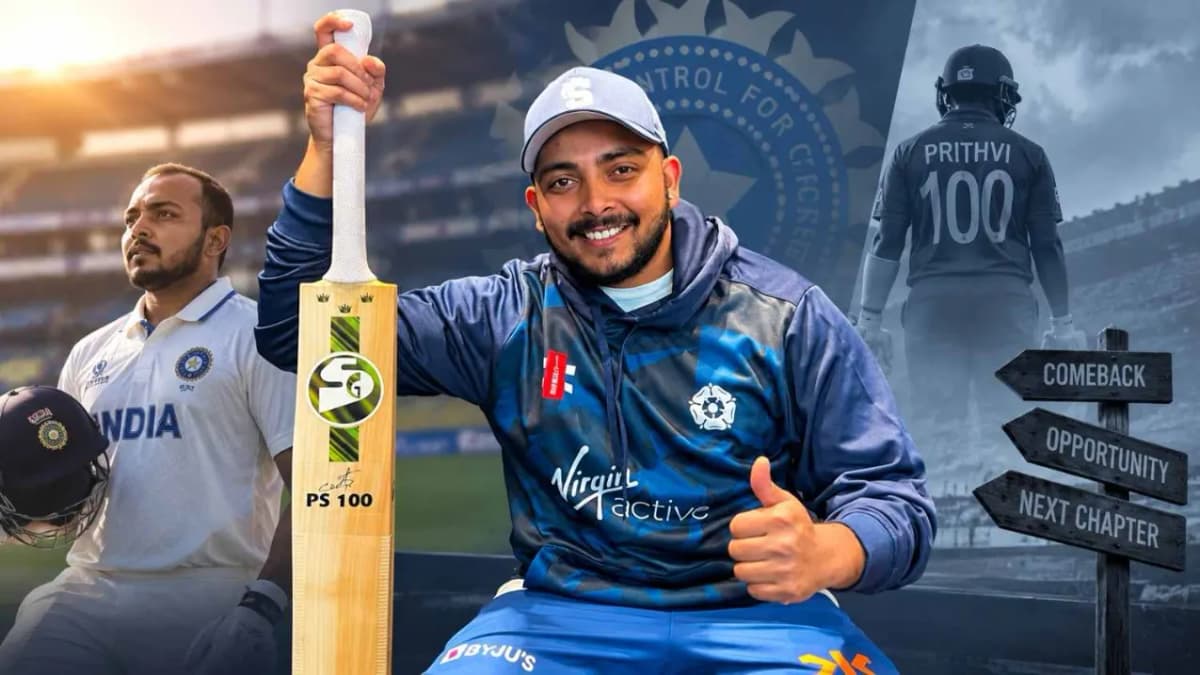 Prithvi Shaw Faces Career Crossroads as Fight for India Return Continues Prithvi Shaw Faces Career Crossroads as Fight for India Return Continues