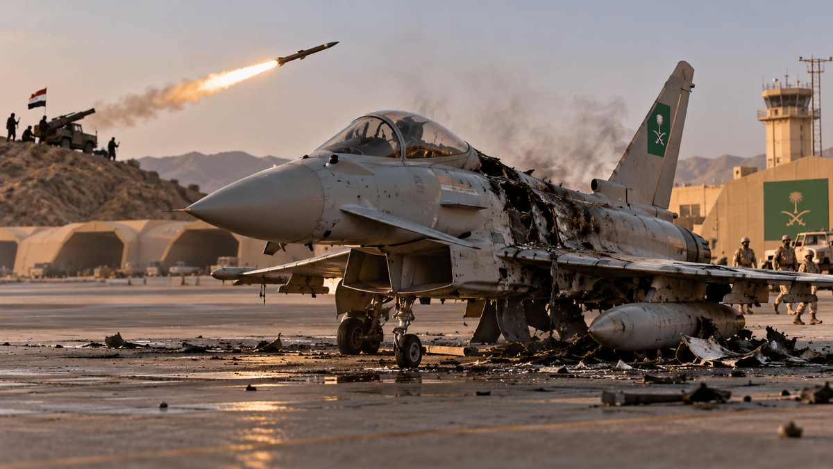 Houthi Attack Damages Eurofighter-2000 in Saudi Arabia Houthi Attack Damages Eurofighter-2000 in Saudi Arabia