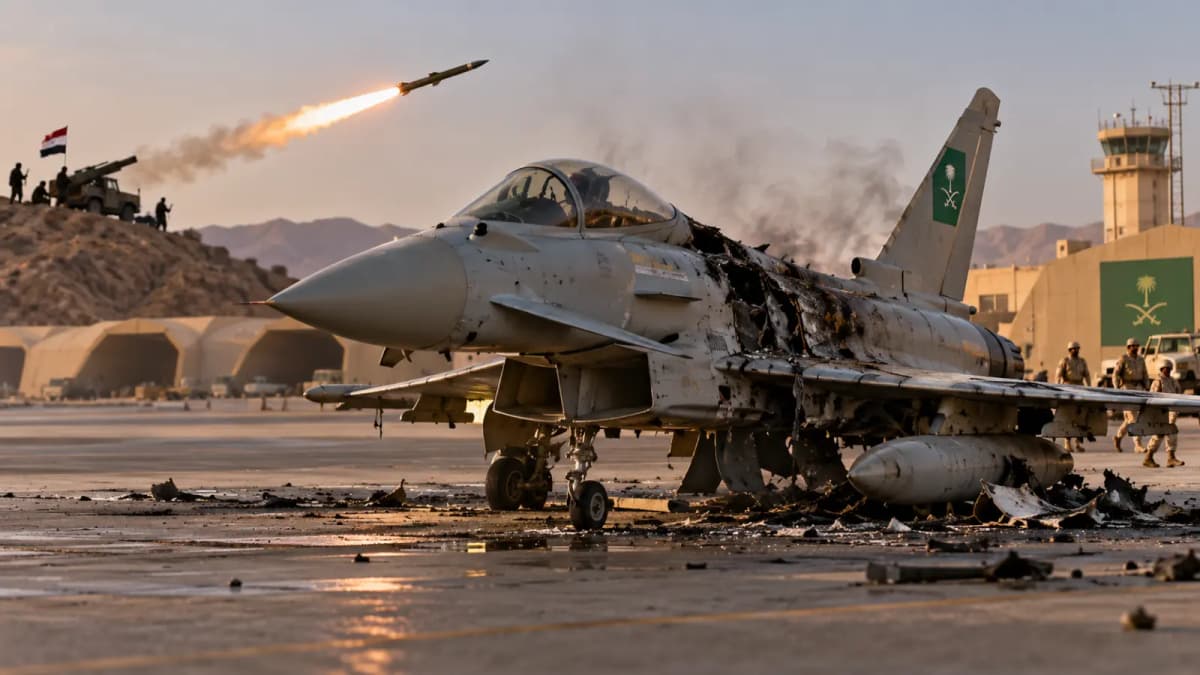 Houthi Attack Damages Eurofighter-2000 in Saudi Arabia Houthi Attack Damages Eurofighter-2000 in Saudi Arabia