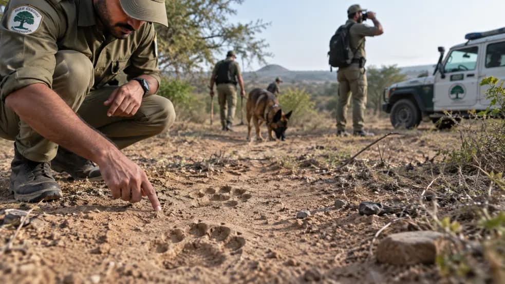 New Leopard Tracks Found in Sanand, Forest Department Launches Search Operations New Leopard Tracks Found in Sanand, Forest Department Launches Search Operations
