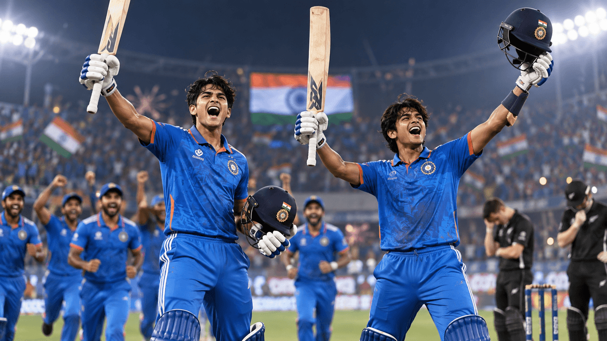 India's 7-run Victory: Anvay and Aryavir's Explosive Batting India's 7-run Victory: Anvay and Aryavir's Explosive Batting