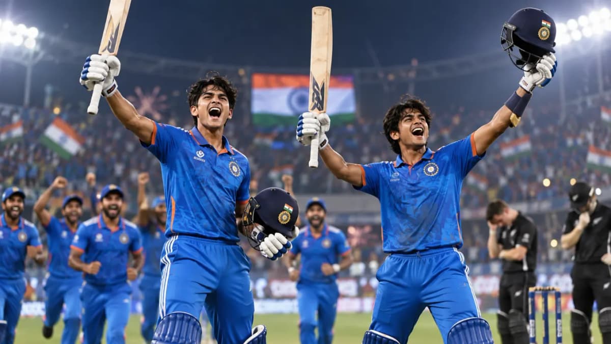 India's 7-run Victory: Anvay and Aryavir's Explosive Batting India's 7-run Victory: Anvay and Aryavir's Explosive Batting