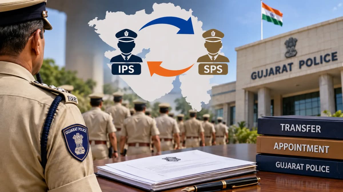 Transfer and Appointment of 10 IPS and SPS Officers in Gujarat Police Department Transfer and Appointment of 10 IPS and SPS Officers in Gujarat Police Department
