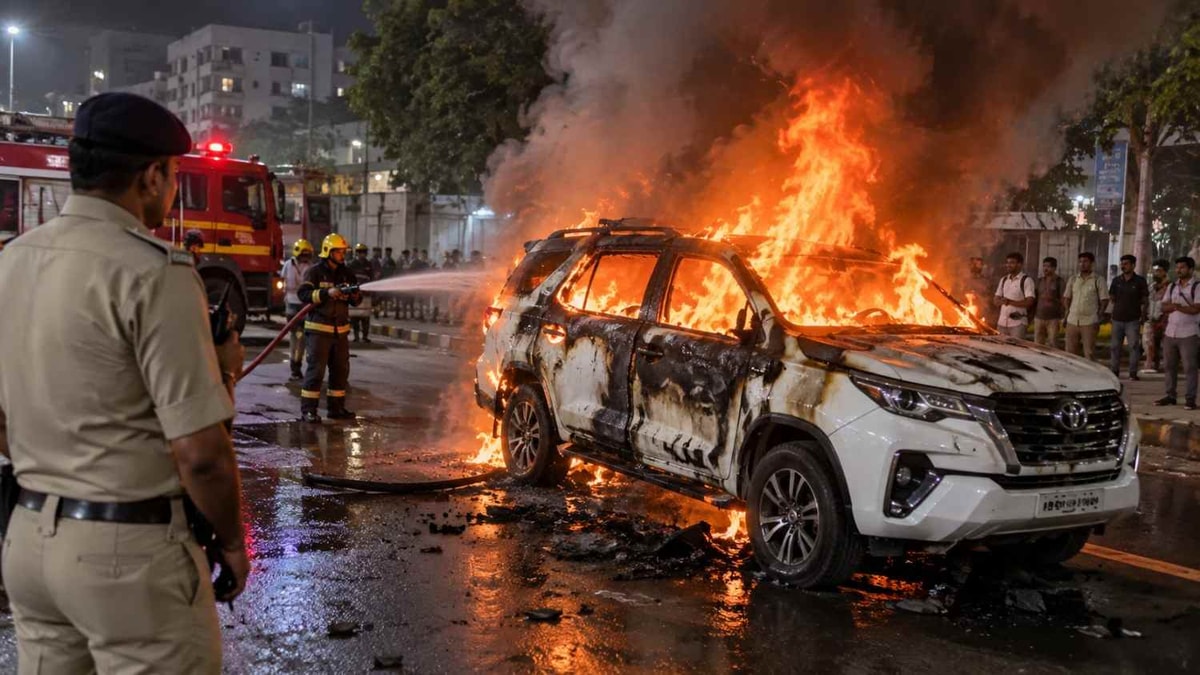 Surat Man Booked for Setting SUV on Fire After Rental Dispute Surat Man Booked for Setting SUV on Fire After Rental Dispute
