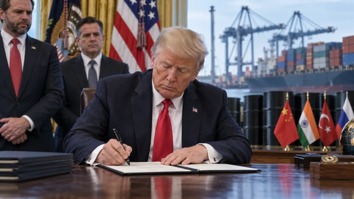 Donald Trump Signs 100% Tariff Law Donald Trump Signs 100% Tariff Law