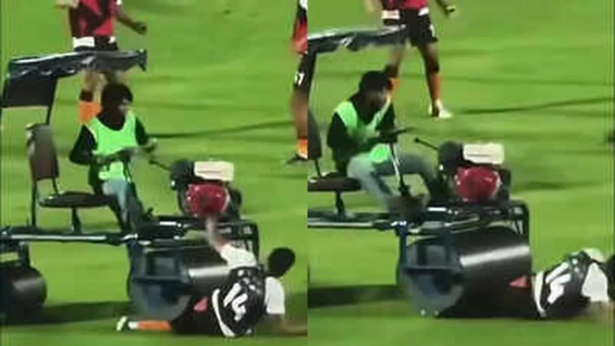 Andros Townsend's Accident with Pitch Roller Andros Townsend's Accident with Pitch Roller