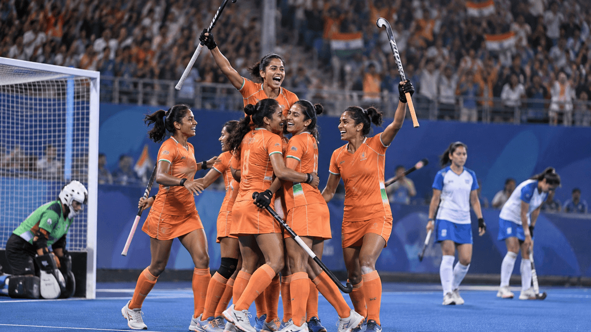 Indian Women's Hockey Team Defeats Uzbekistan 19-0 Indian Women's Hockey Team Defeats Uzbekistan 19-0