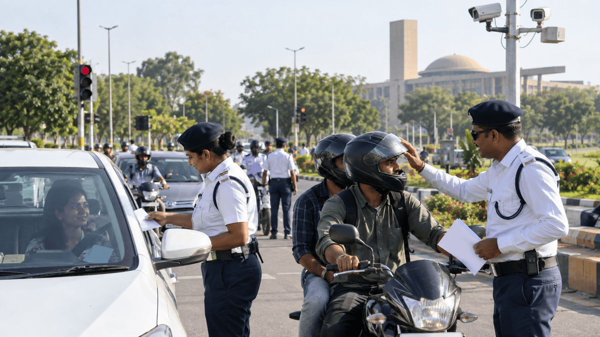 New Initiative to Enforce Traffic Rules in Gandhinagar New Initiative to Enforce Traffic Rules in Gandhinagar