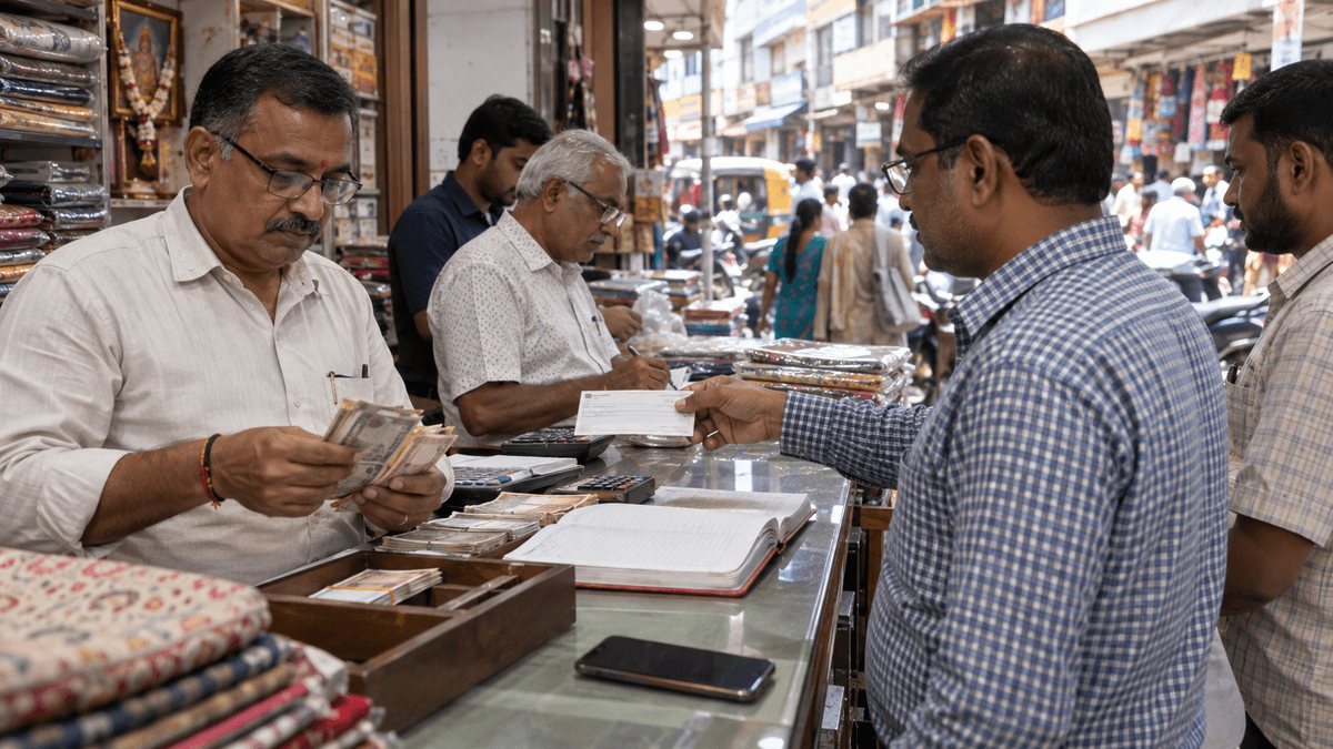 Traders in Rajkot Shift from UPI to Checks and Cash Transactions Traders in Rajkot Shift from UPI to Checks and Cash Transactions