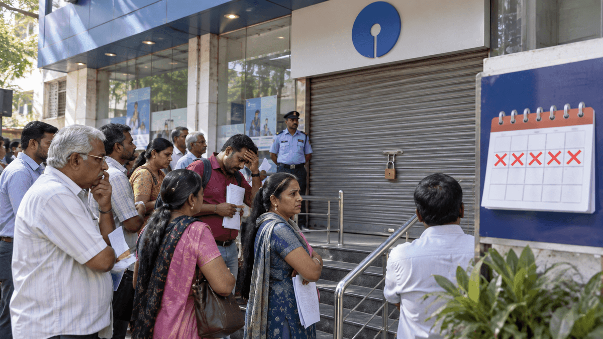 SBI to Remain Closed for 5 Days, Customers May Face Difficulties SBI to Remain Closed for 5 Days, Customers May Face Difficulties