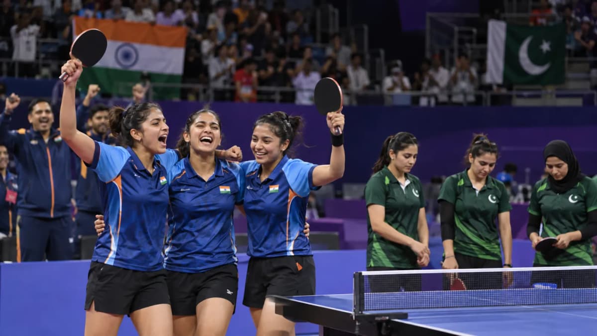 India's Table Tennis Team Defeats Pakistan 3-0 India's Table Tennis Team Defeats Pakistan 3-0