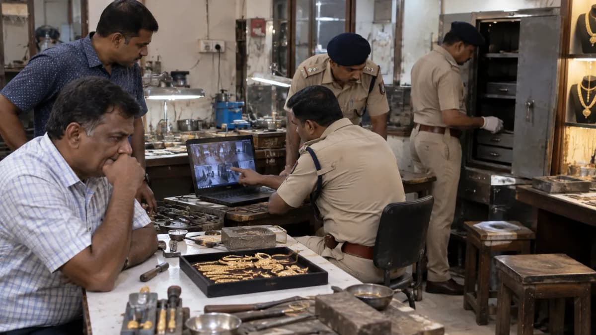 Theft of ₹20 Lakh Gold from Jeweller in Shahibaug